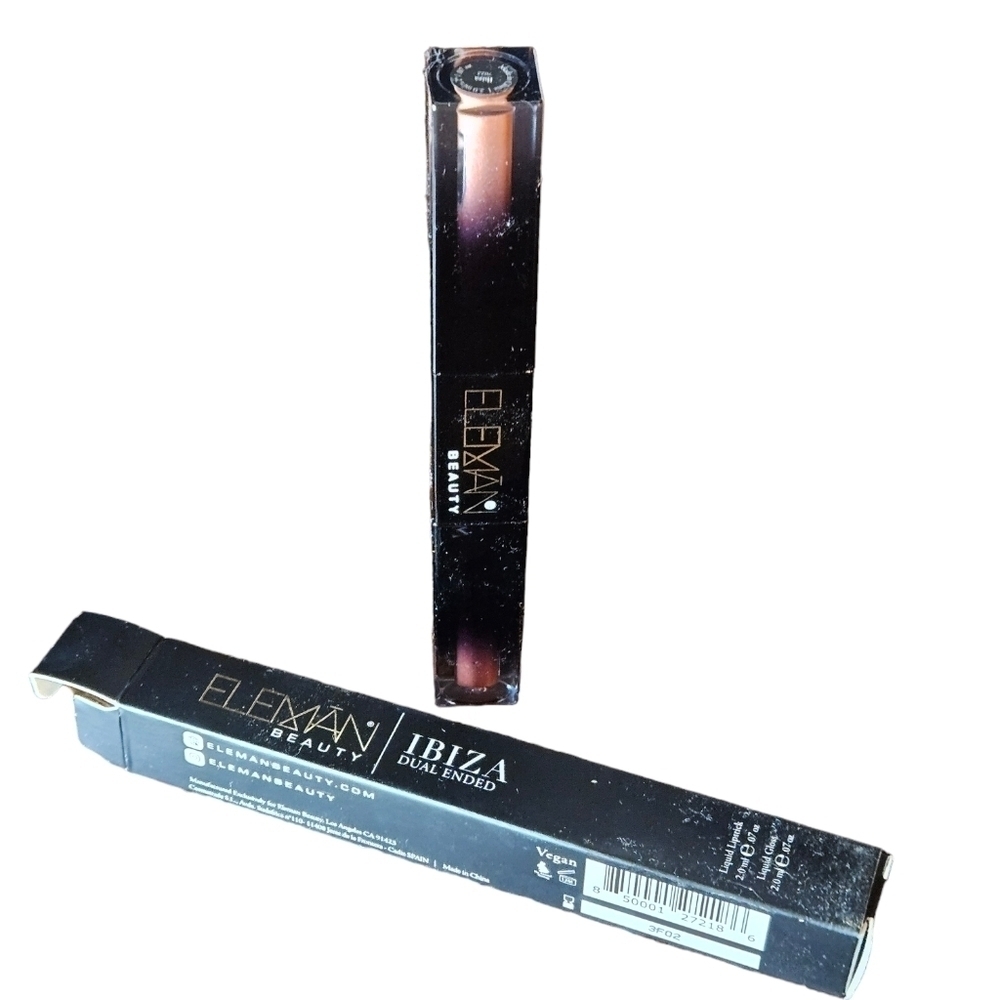 Eleman Beauty duel Ended liquid lipstick and gloss.